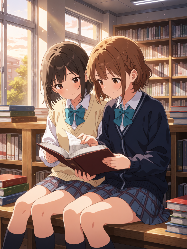 Cozy Library Reading Time