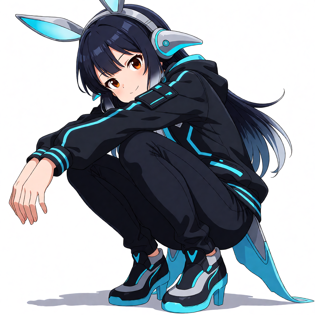 Cyber Rabbit Crouching