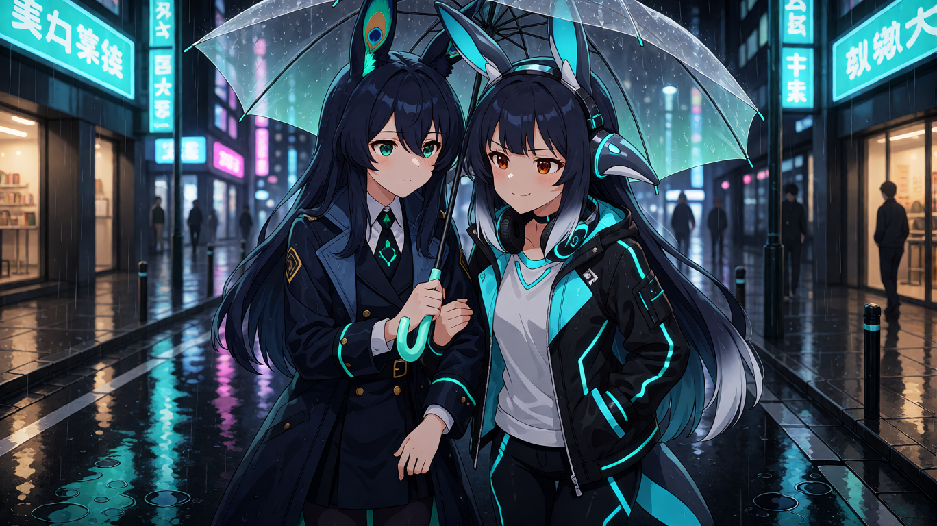 Cyber Rain Rendezvous Night