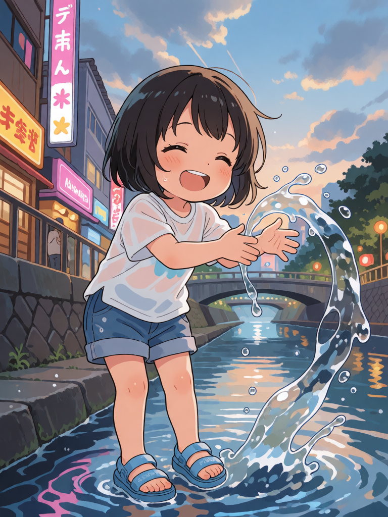 Dusk River Splash
