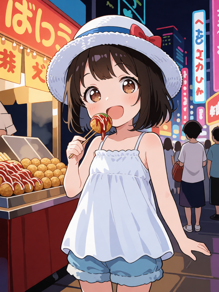 Neon Takoyaki Vibes