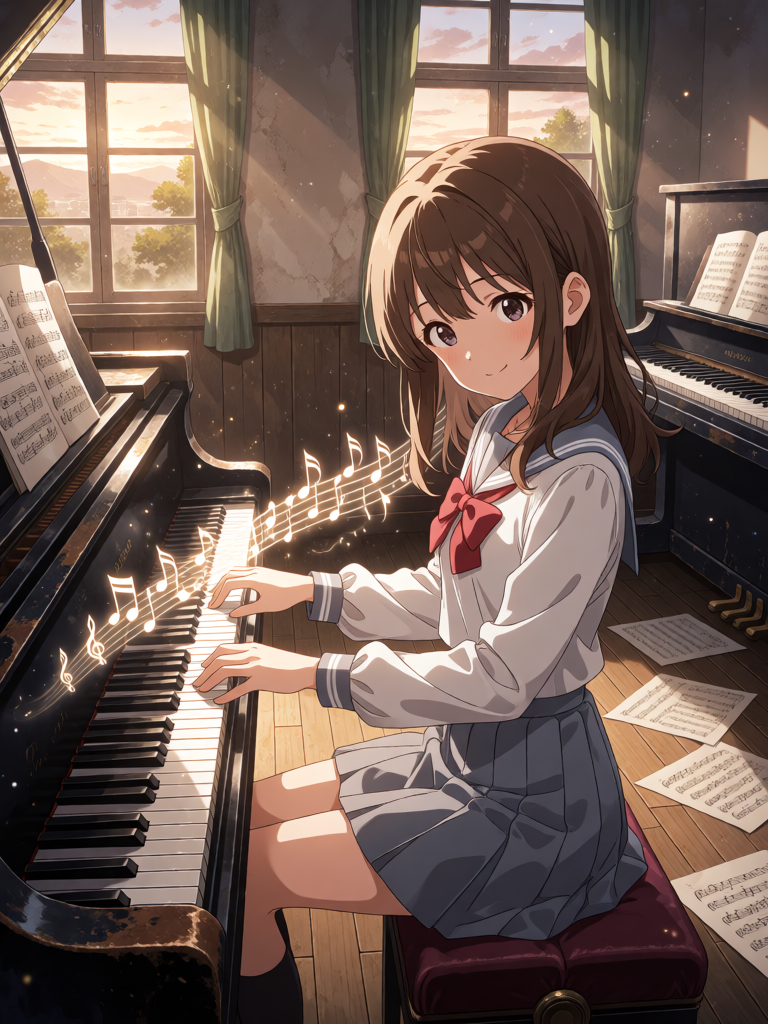 Piano Student Sunlight
