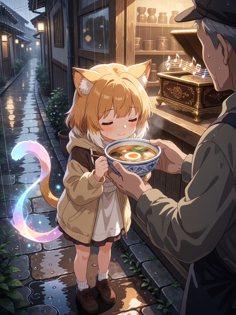 Rainy Alley Catgirl Feast