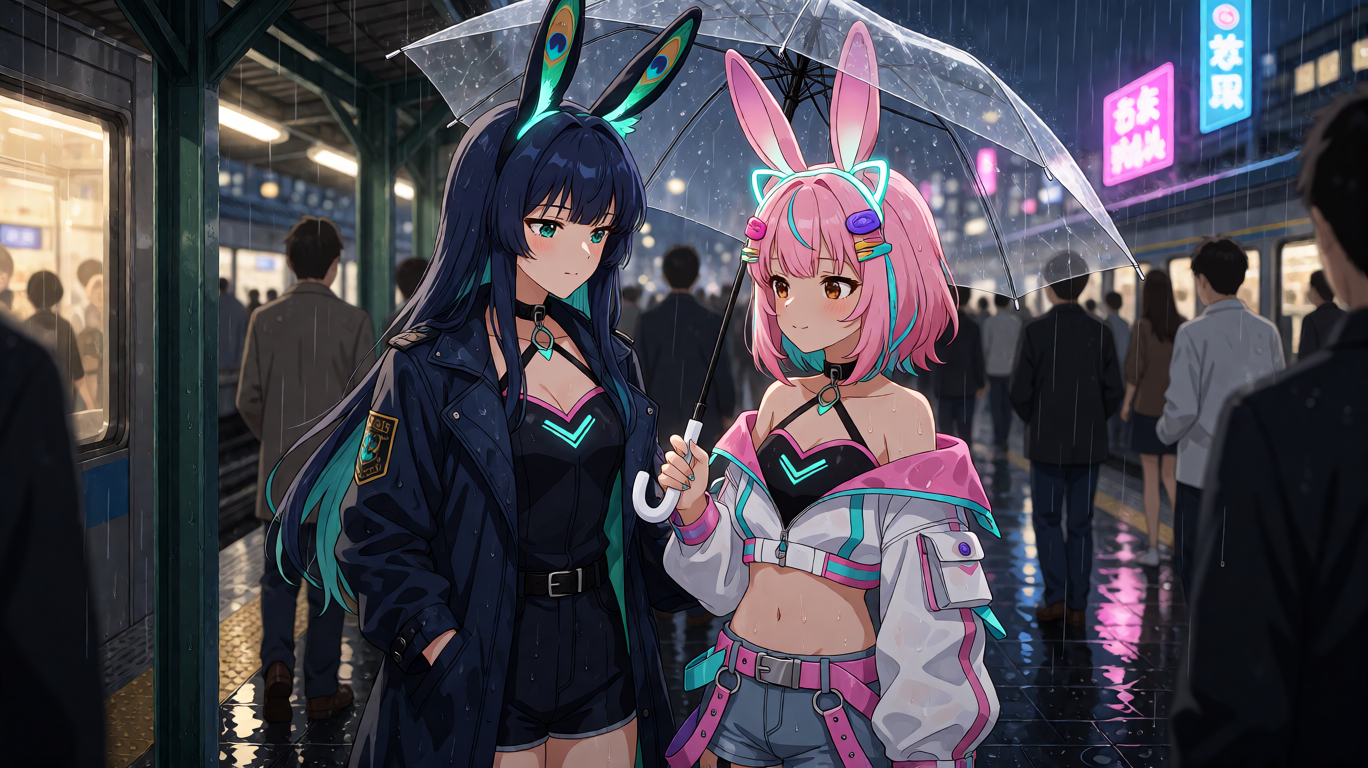 Rainy Station Encounter