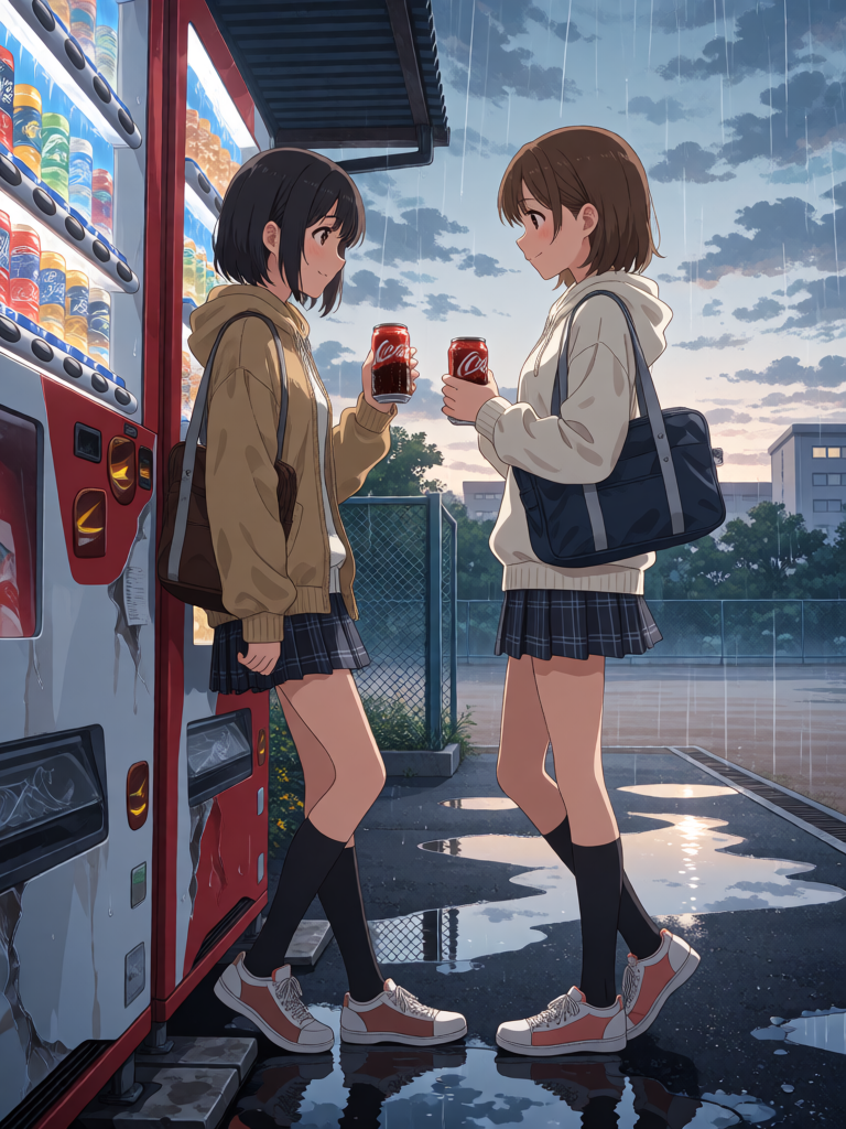 Schoolyard Rainy Encounter