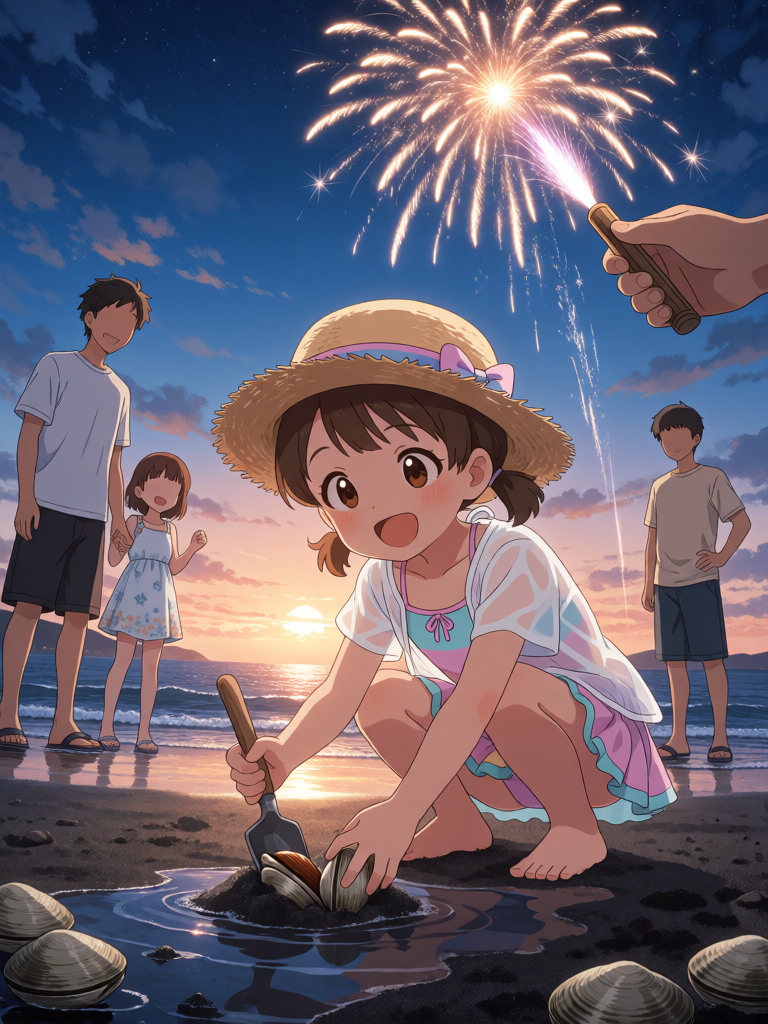 Sunset Clam Fireworks