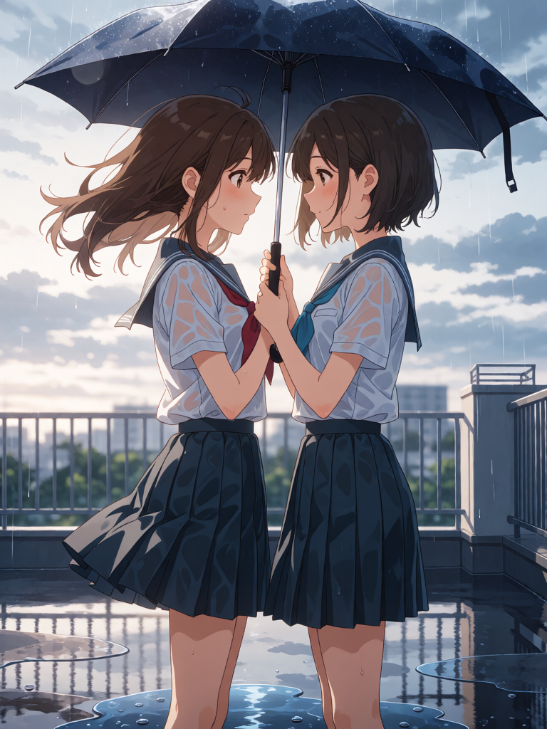 Umbrella Rain Rooftop