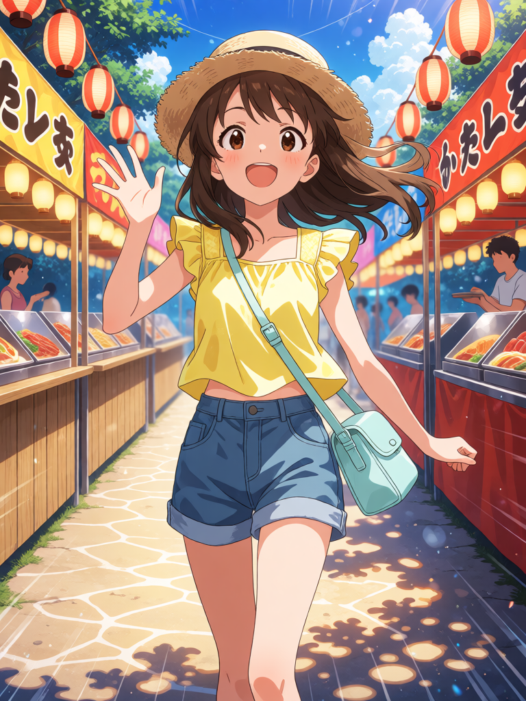 Vibrant Summer Festival Walk