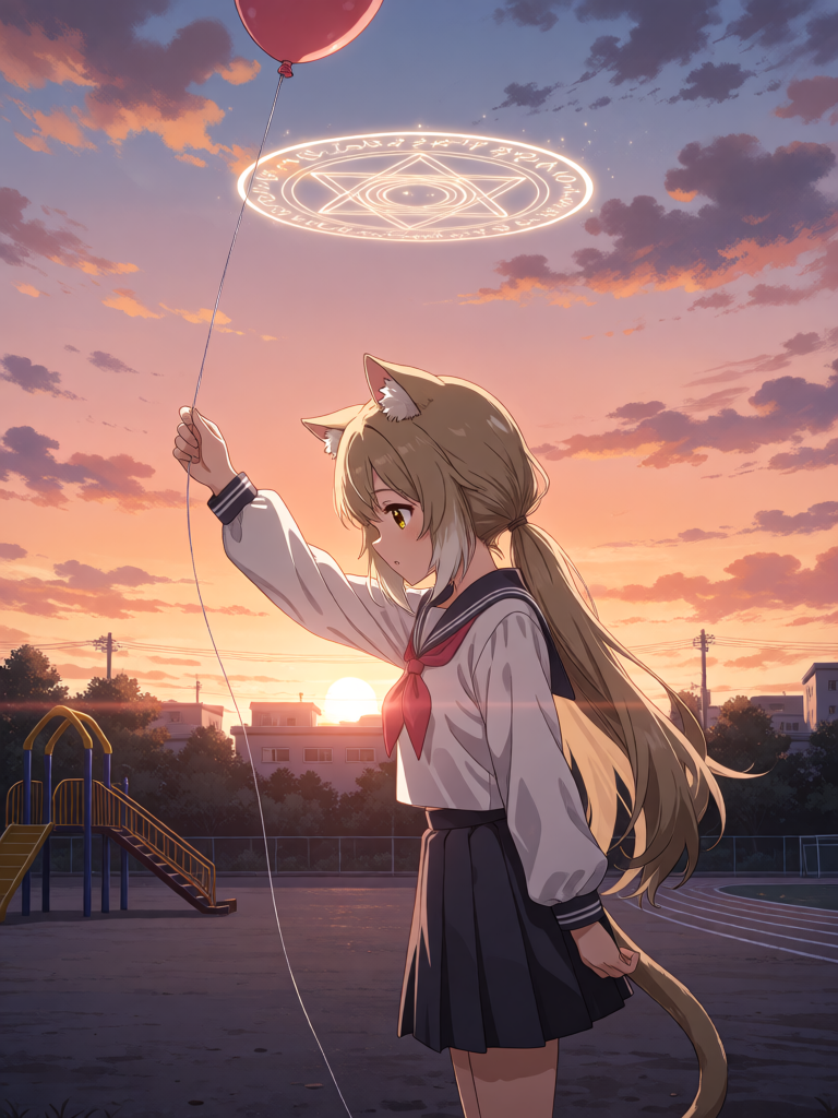 Wonder Sunset Schoolyard